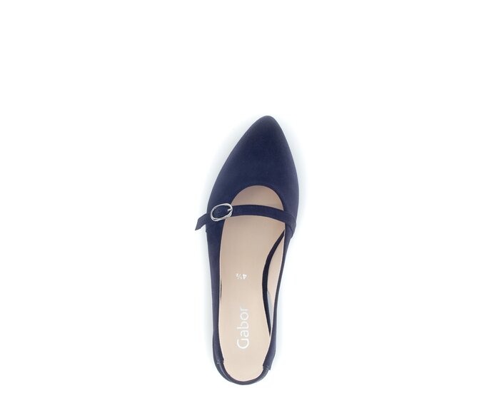 Gabor Damen  Slingpumps Blau - Rauleder