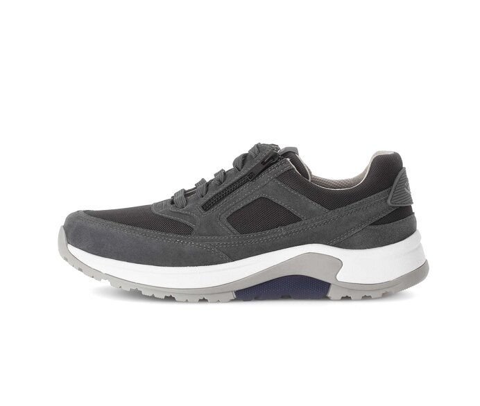 Gabor Herren Rollingsoft Sneaker Low Grau - Materialmix Leder/Textil