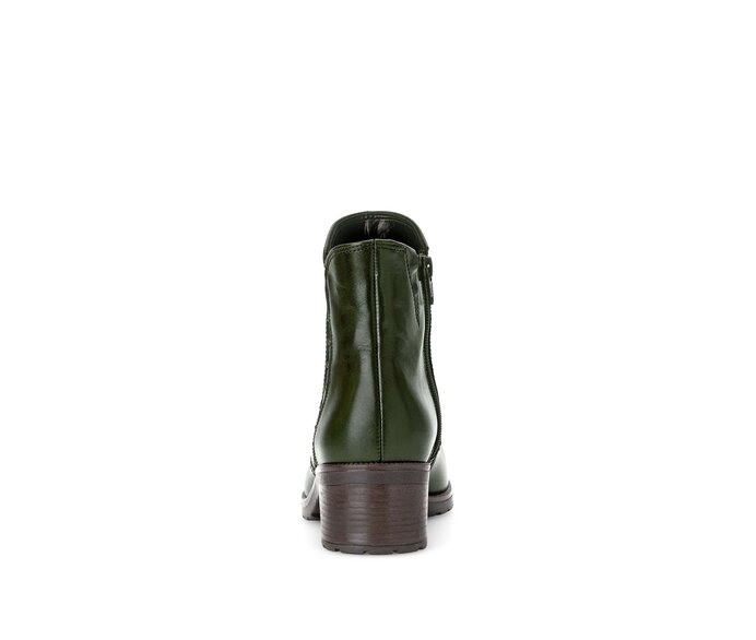 Gabor Damen  Elegante Stiefelette Grün - Glattleder