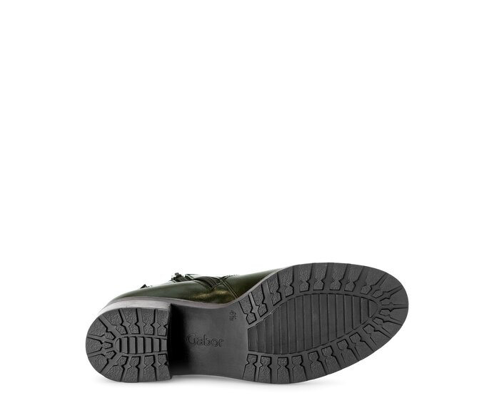 Gabor Damen  Elegante Stiefelette Grün - Glattleder