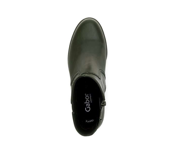 Gabor Damen  Elegante Stiefelette Grün - Glattleder