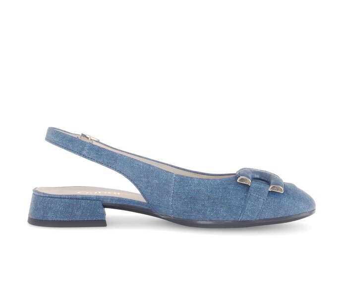Gabor Damen  Slingpumps Blau - Rauleder