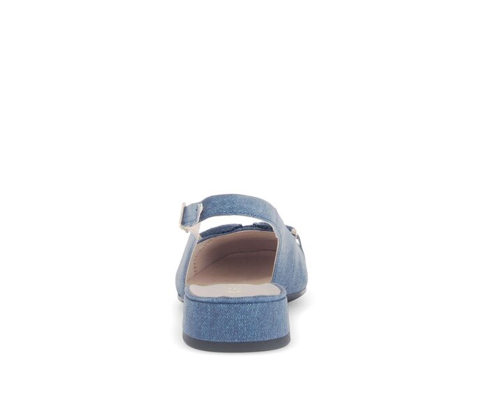 Gabor Damen  Slingpumps Blau - Rauleder