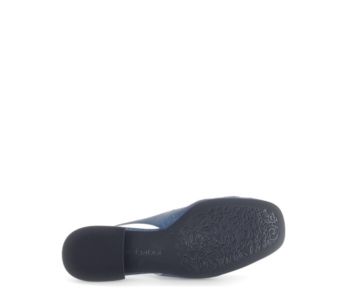 Gabor Damen  Slingpumps Blau - Rauleder
