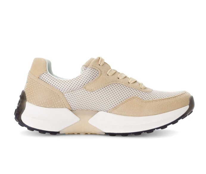 Gabor Damen  Sneaker Low Beige - Materialmix Leder/Lederimitat