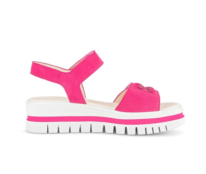 Gabor Damen  Plateau Sandale Pink - Rauleder