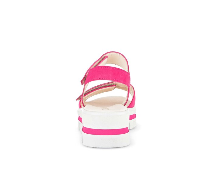 Gabor Damen  Plateau Sandale Pink - Rauleder