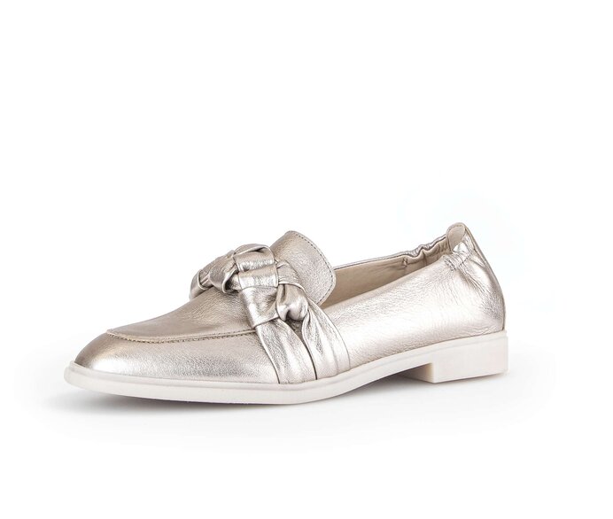 Gabor Damen  Slipper Gold - Effektleder
