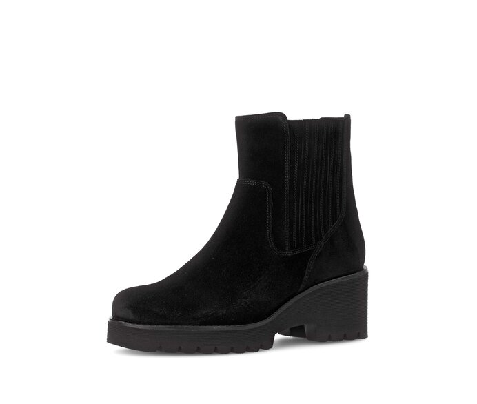 Gabor Damen  Chelsea Boot Schwarz - Rauleder
