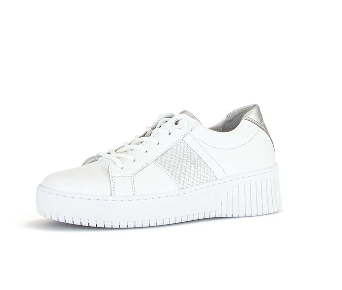 Gabor Damen  Sneaker Low Weiß - Materialmix Leder