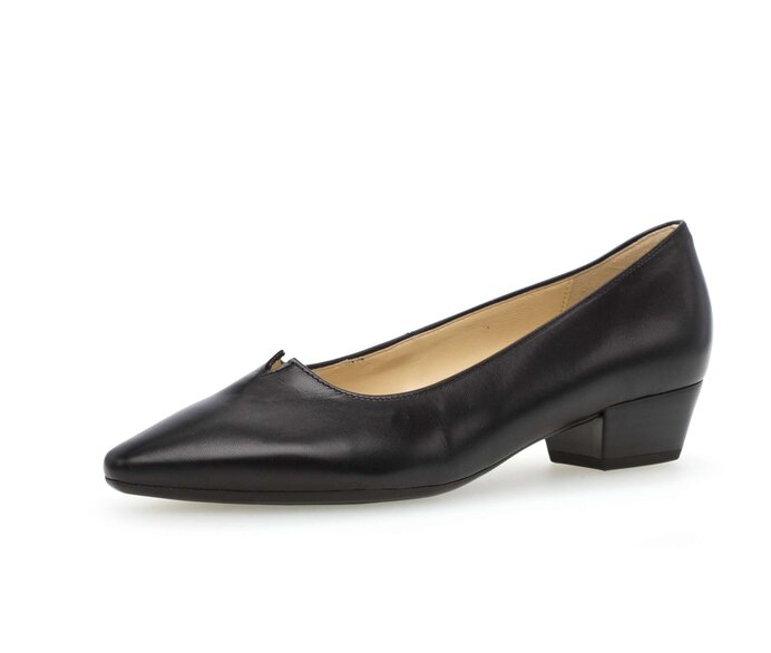 Gabor Damen  Eleganter Pumps Schwarz - Glattleder