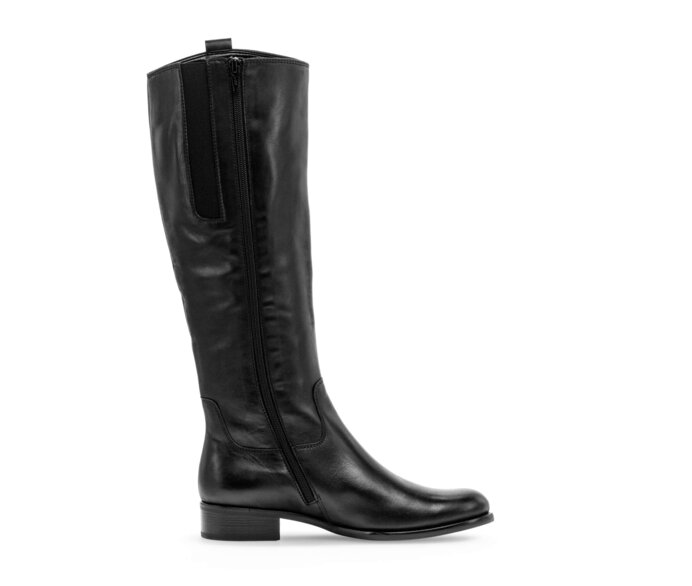 Gabor Damen  Eleganter Stiefel Schwarz - Glattleder