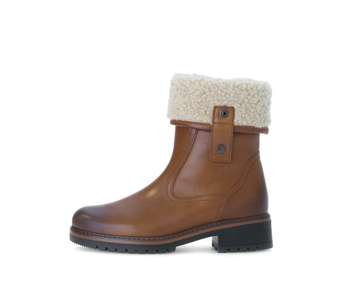 Gabor Damen Winterstiefelette Braun - Materialmix Leder/Lederimitat