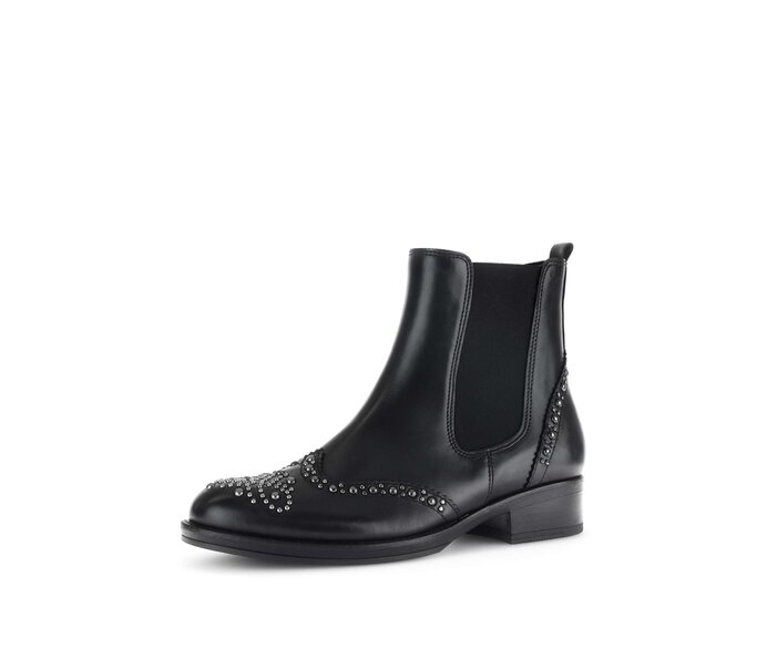 Gabor Damen  Chelsea Boot Schwarz - Glattleder