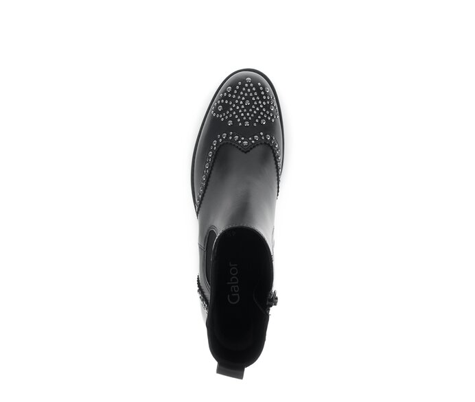 Gabor Damen  Chelsea Boot Schwarz - Glattleder