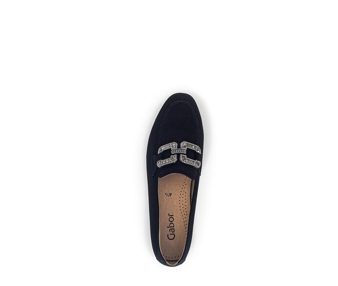 Gabor Damen  Slipper Schwarz - Rauleder