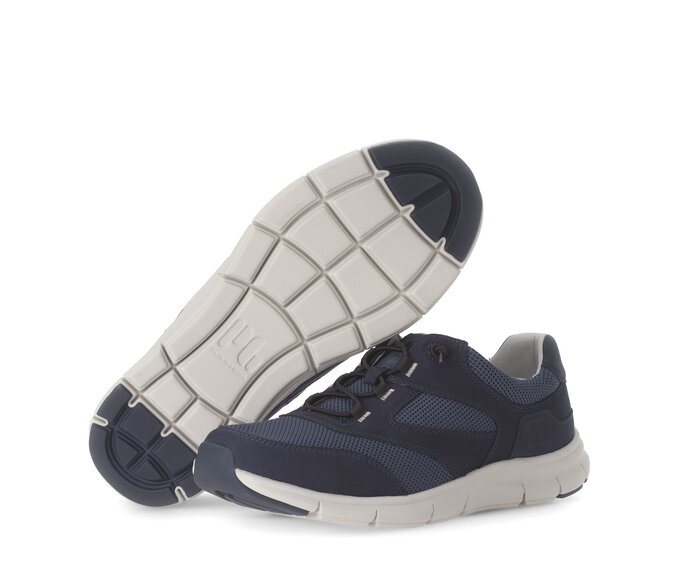 Pius Gabor Herren Sneaker Low Blau - Materialmix Leder/Textil