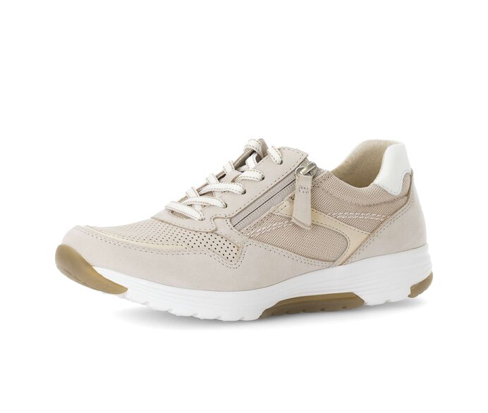 Gabor Damen  Sneaker Low Beige - Materialmix Leder/Lederimitat