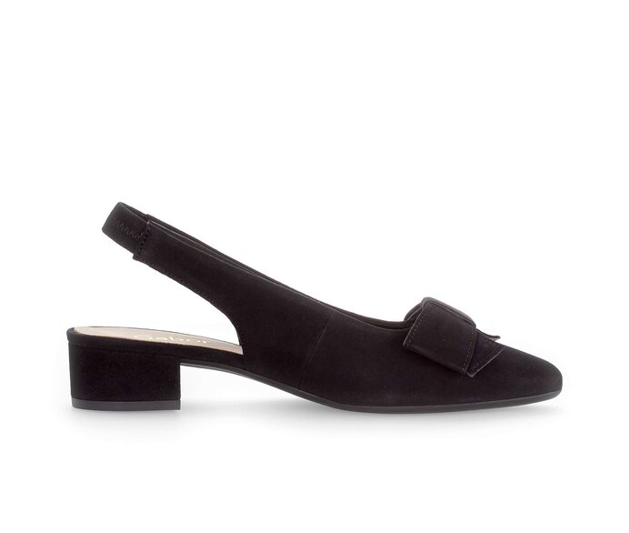 Gabor Damen  Slingpumps Schwarz - Rauleder