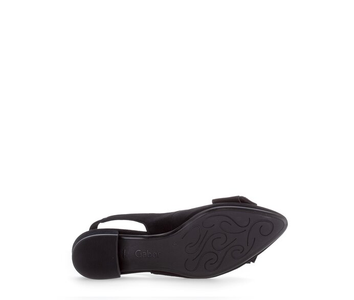Gabor Damen  Slingpumps Schwarz - Rauleder