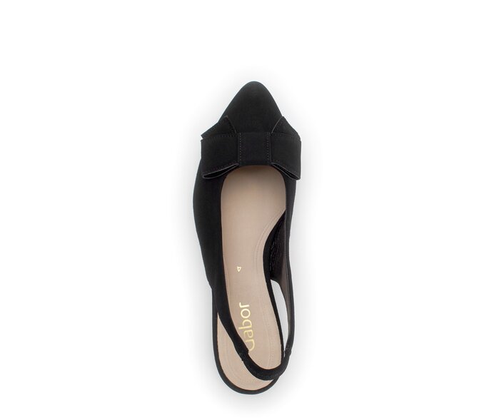Gabor Damen  Slingpumps Schwarz - Rauleder