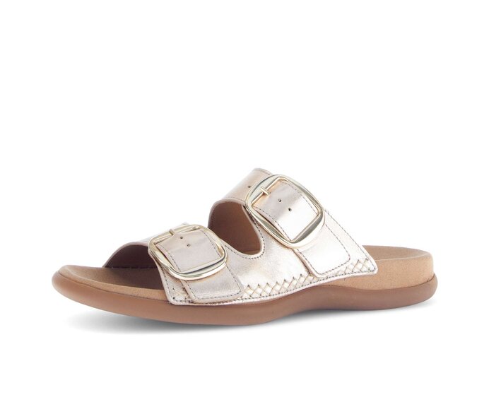 Gabor Damen  Pantolette Gold - Effektleder