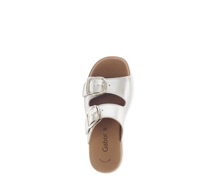 Gabor Damen  Pantolette Gold - Effektleder