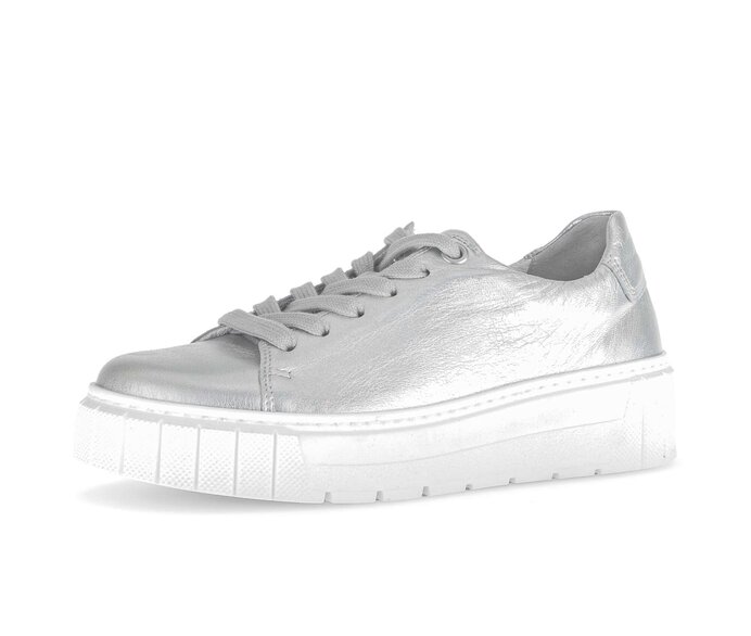 Gabor Damen  Sneaker Low Silber - Effektleder