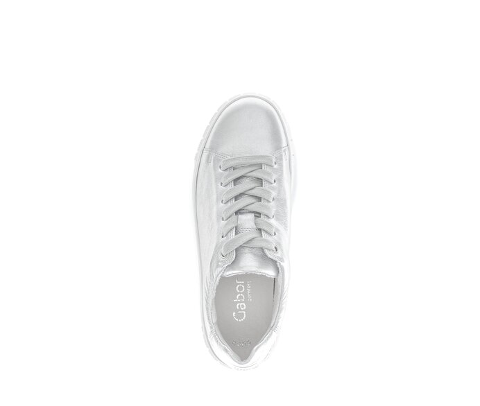 Gabor Damen  Sneaker Low Silber - Effektleder