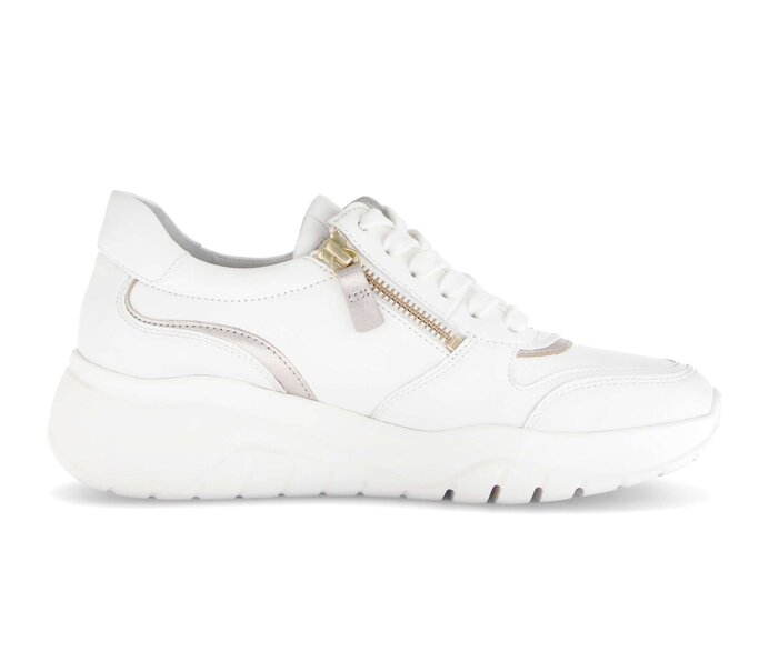 Gabor Damen  Sneaker Low Creme - Materialmix Leder