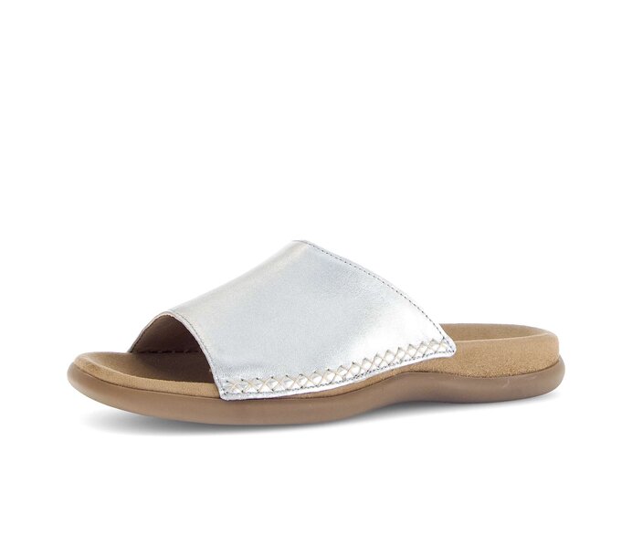 Gabor Damen  Pantolette Silber - Effektleder