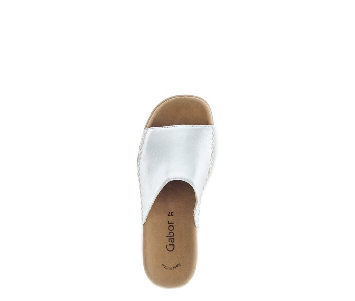 Gabor Damen  Pantolette Silber - Effektleder