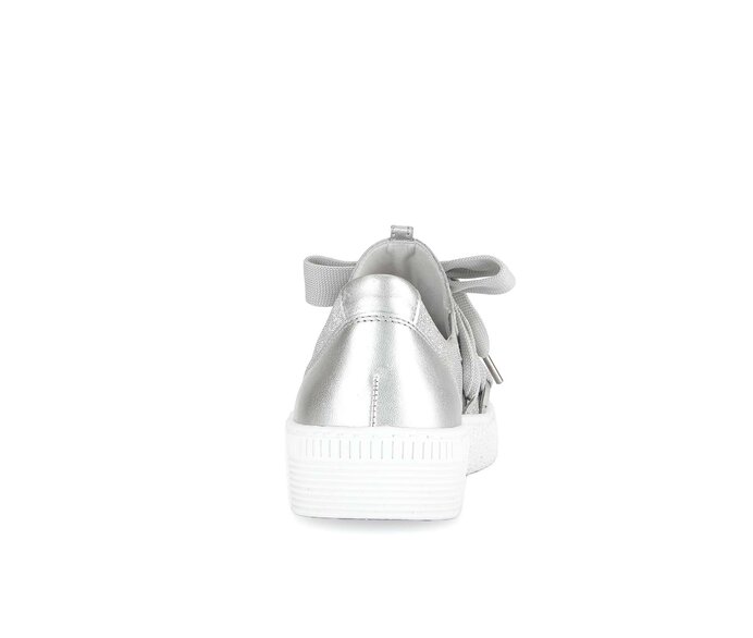 Gabor Damen  Sneaker Low Silber - Materialmix Leder/Lederimitat