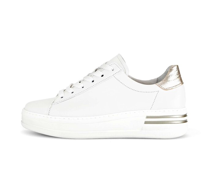 Gabor Damen Sneaker Low Weiß - Materialmix Leder