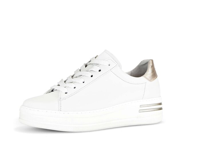 Gabor Damen  Sneaker Low Weiß - Materialmix Leder
