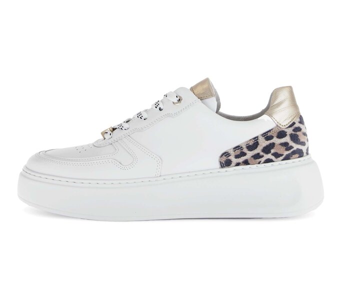 Gabor Damen Sneaker Low Weiß - Materialmix Leder