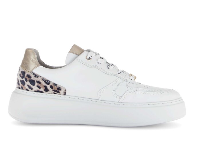 Gabor Damen  Sneaker Low Weiß - Materialmix Leder