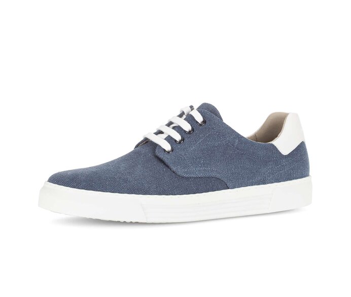 Pius Gabor Herren Sneaker Low Blau - Materialmix Leder/Textil