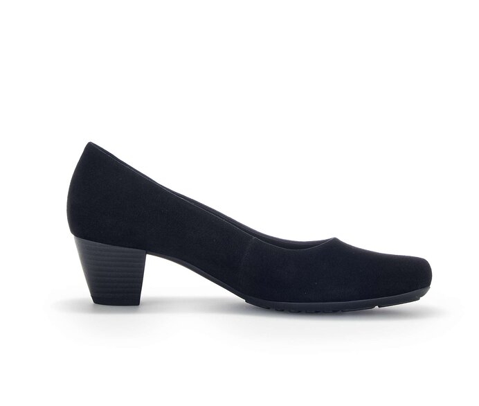 Gabor Damen  Eleganter Pumps Schwarz - Rauleder