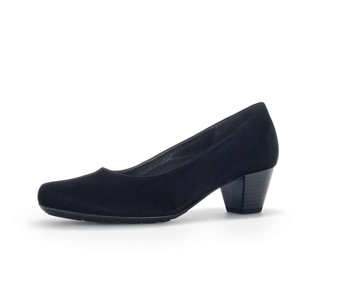 Gabor Damen  Eleganter Pumps Schwarz - Rauleder