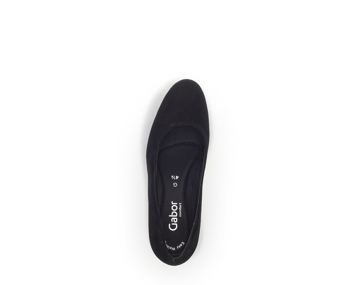 Gabor Damen  Eleganter Pumps Schwarz - Rauleder