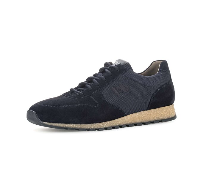 Pius Gabor Herren Sneaker Low Blau - Materialmix Leder/Textil