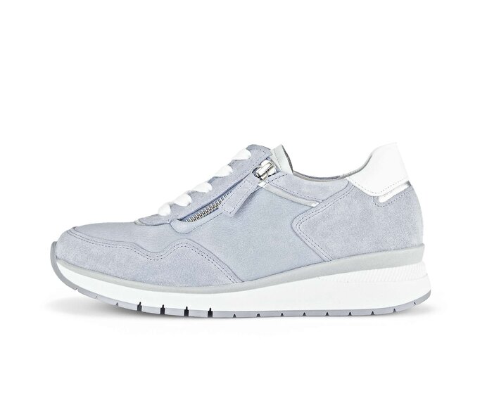 Gabor Damen Sneaker Low Blau - Materialmix Leder/Lederimitat