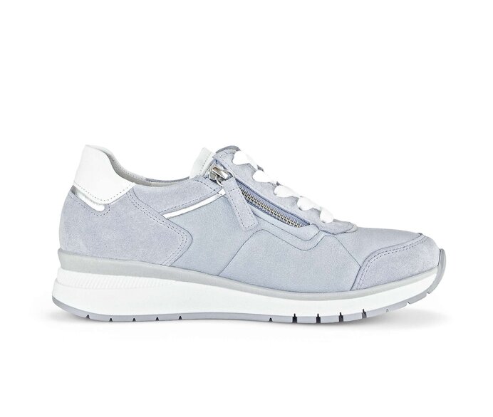 Gabor Damen  Sneaker Low Blau - Materialmix Leder/Lederimitat