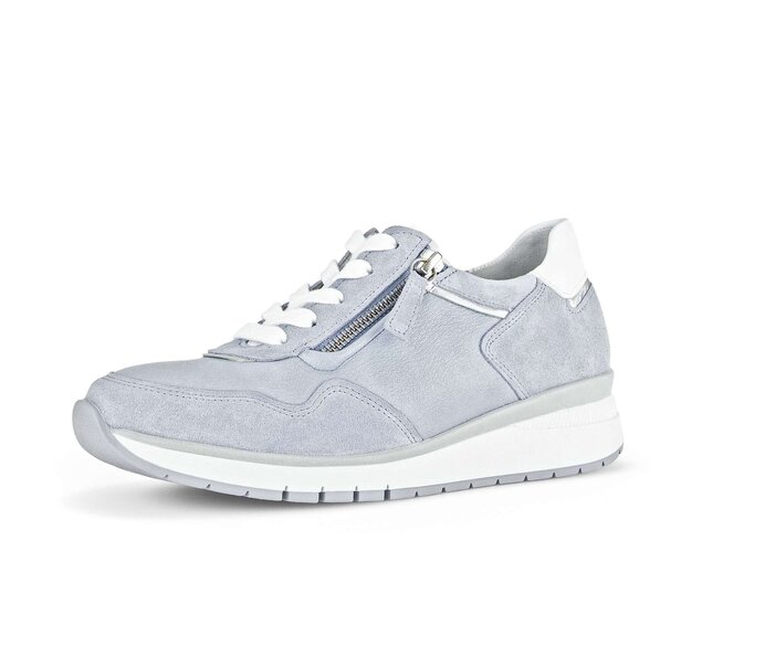 Gabor Damen  Sneaker Low Blau - Materialmix Leder/Lederimitat
