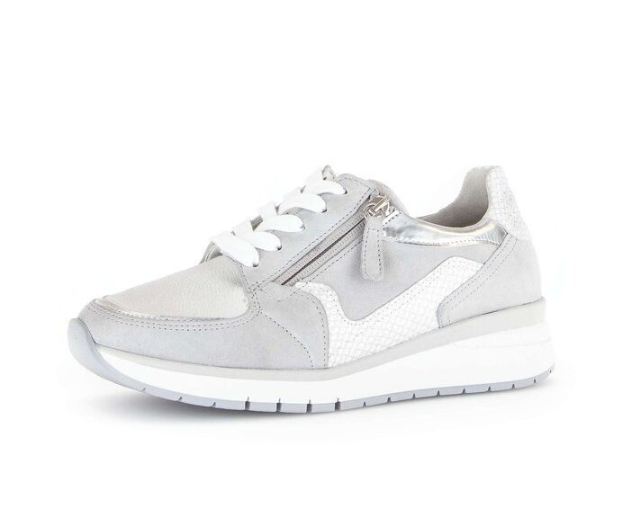 Gabor Damen  Sneaker Low Grau - Materialmix Leder/Lederimitat