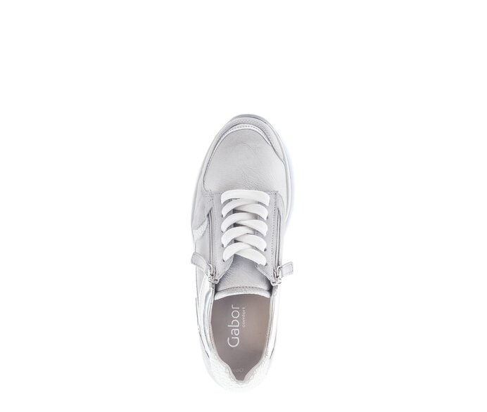 Gabor Damen  Sneaker Low Grau - Materialmix Leder/Lederimitat