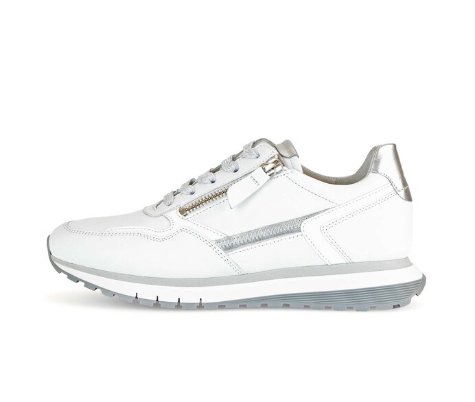 Gabor Damen Sneaker Low Weiß - Materialmix Leder
