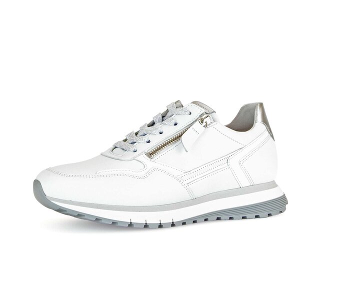 Gabor Damen  Sneaker Low Weiß - Materialmix Leder