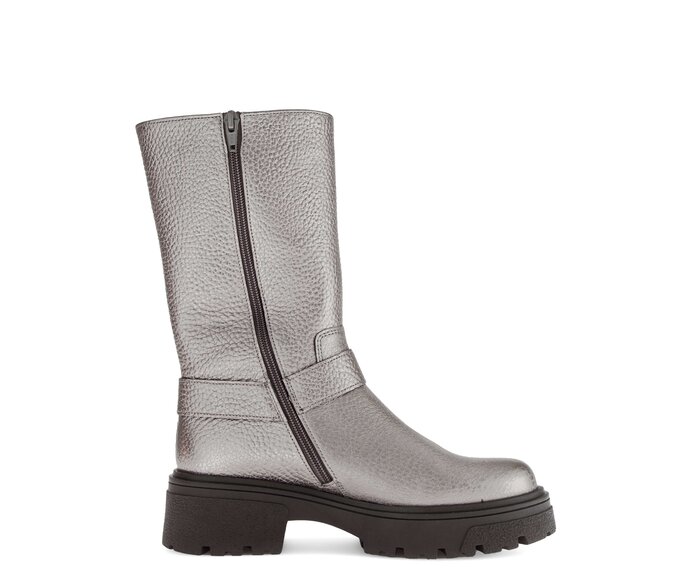 Gabor Damen  Biker Boots Grau - Effektleder